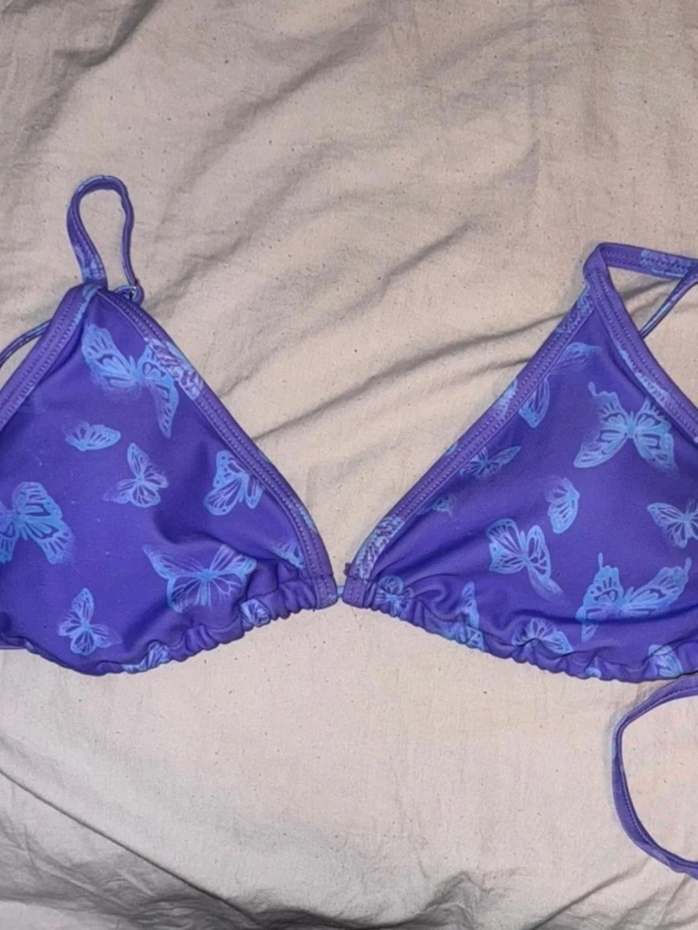 wild fable Purple Butterfly Triangle Bikini Top
